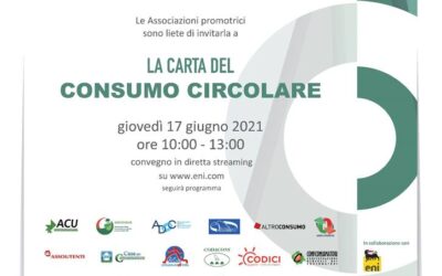 Convegno “La Carta del Consumo Circolare” 17 Giugno 2021